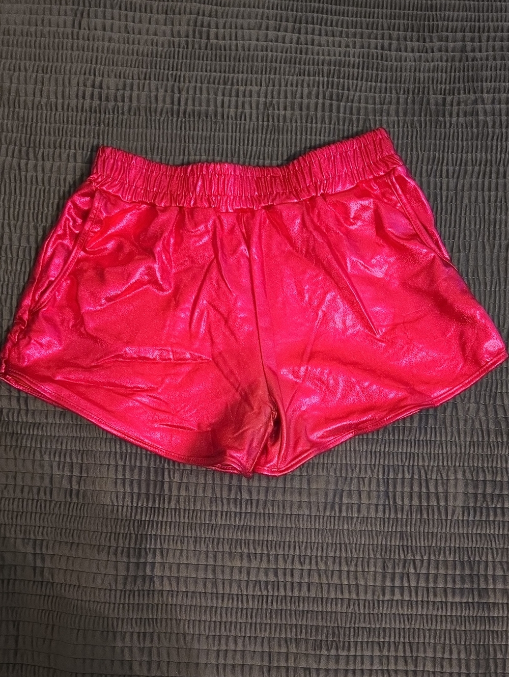 Girls 12/13 Metallic Hot Pink Athletic Shorts